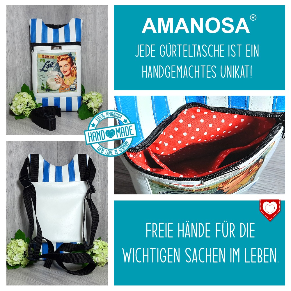 Gürteltasche Bauchtasche Retro Trink Milch - Sac banane vintage Buvez du Lait 6