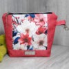 Krimskrams Tasche Schminktäschchen Blumen altrosa Geschenk handgemacht 1